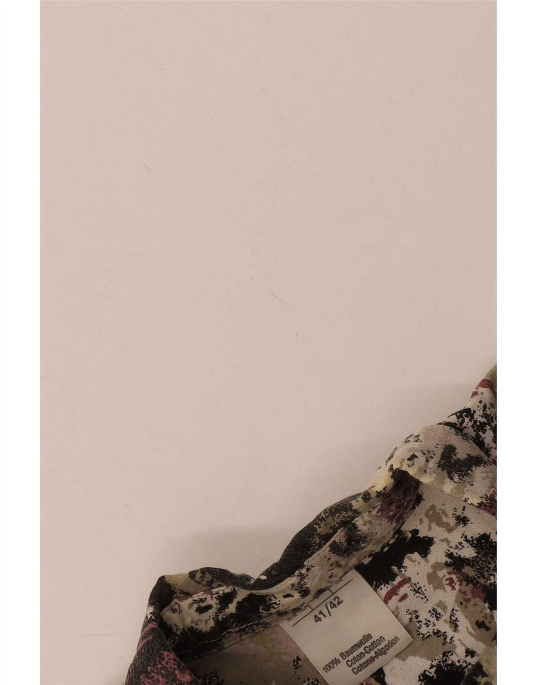 Vintage masculino abstrato Padrão Camisa tamanho 41/42 grande algodão multicolorido
