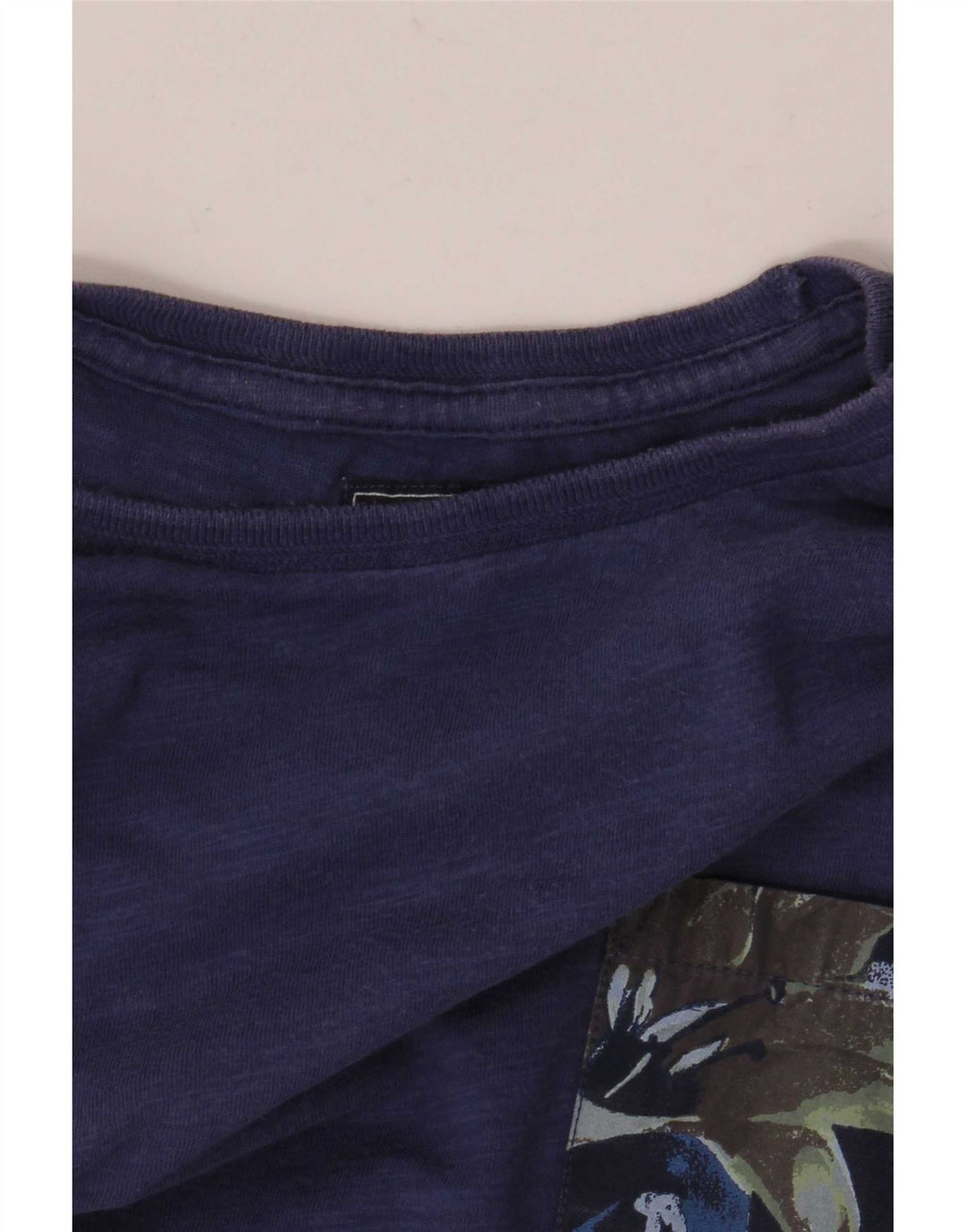 Camiseta masculina Woolrich Top de algodão azul médio