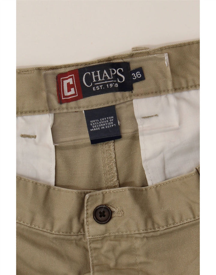 Shorts Chino Masculino Chaps W36 Grande Algodão Bege