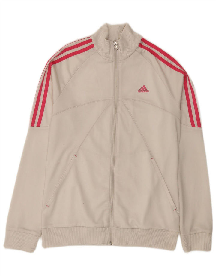 Jaqueta Adidas Girls Graphic Treino Top 14-15 Anos Poliéster Branco