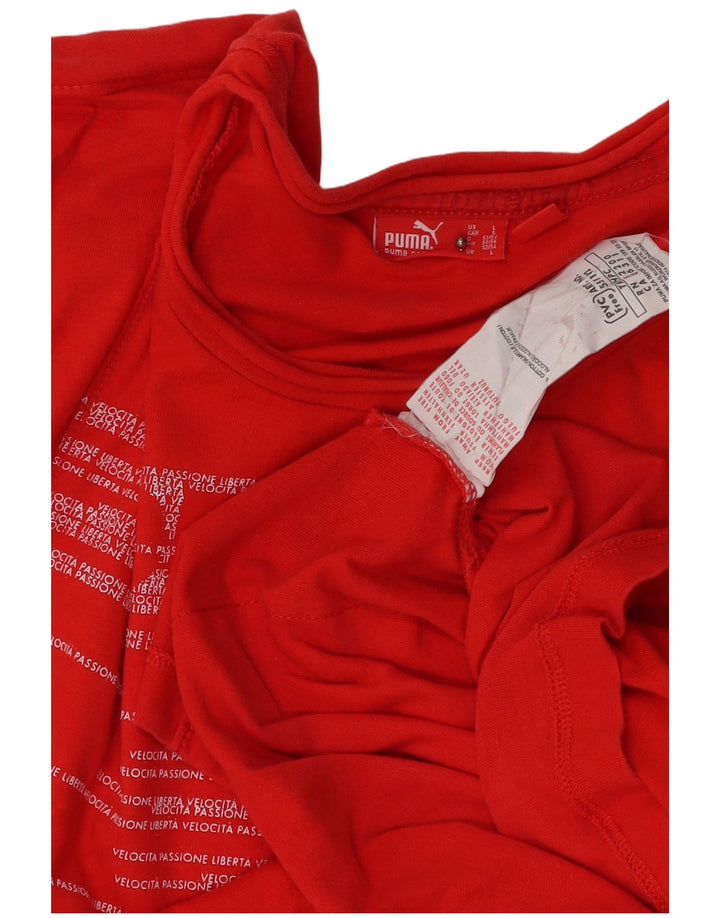 Camiseta masculina PUMA Ducati Graphic Top grande algodão vermelho