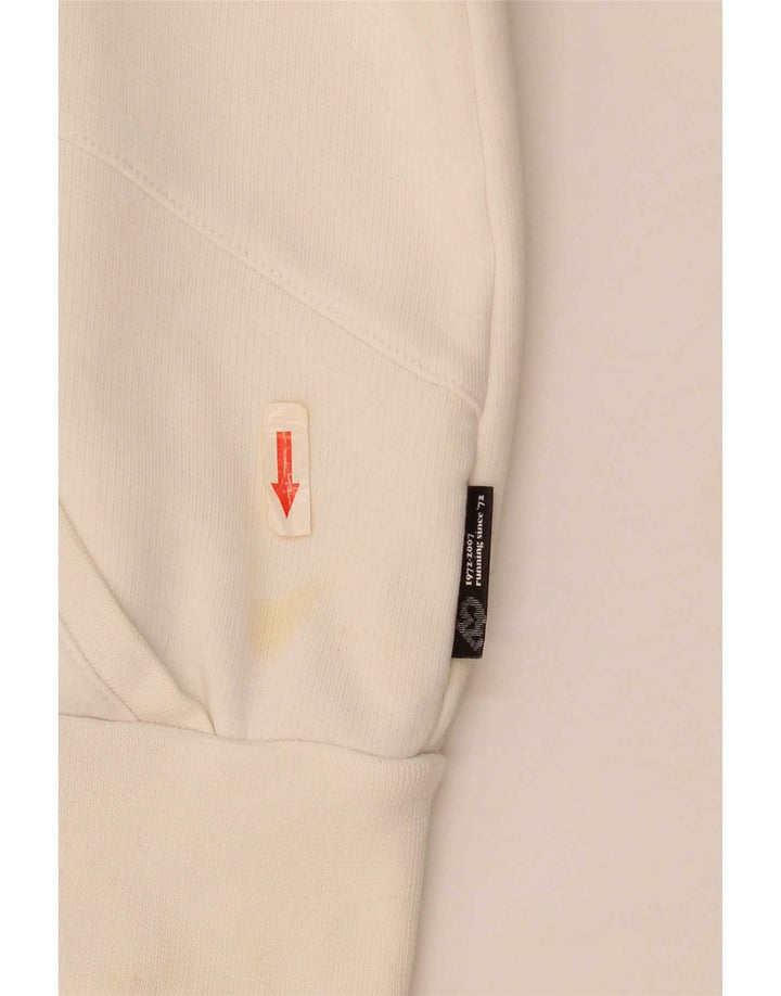 Nike Womens Tracksuit Top Jacket UK 10/12 Médio Algodão Branco