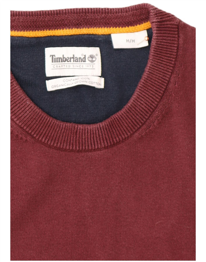 Suéter masculino TIMBERLAND com gola redonda, algodão médio borgonha