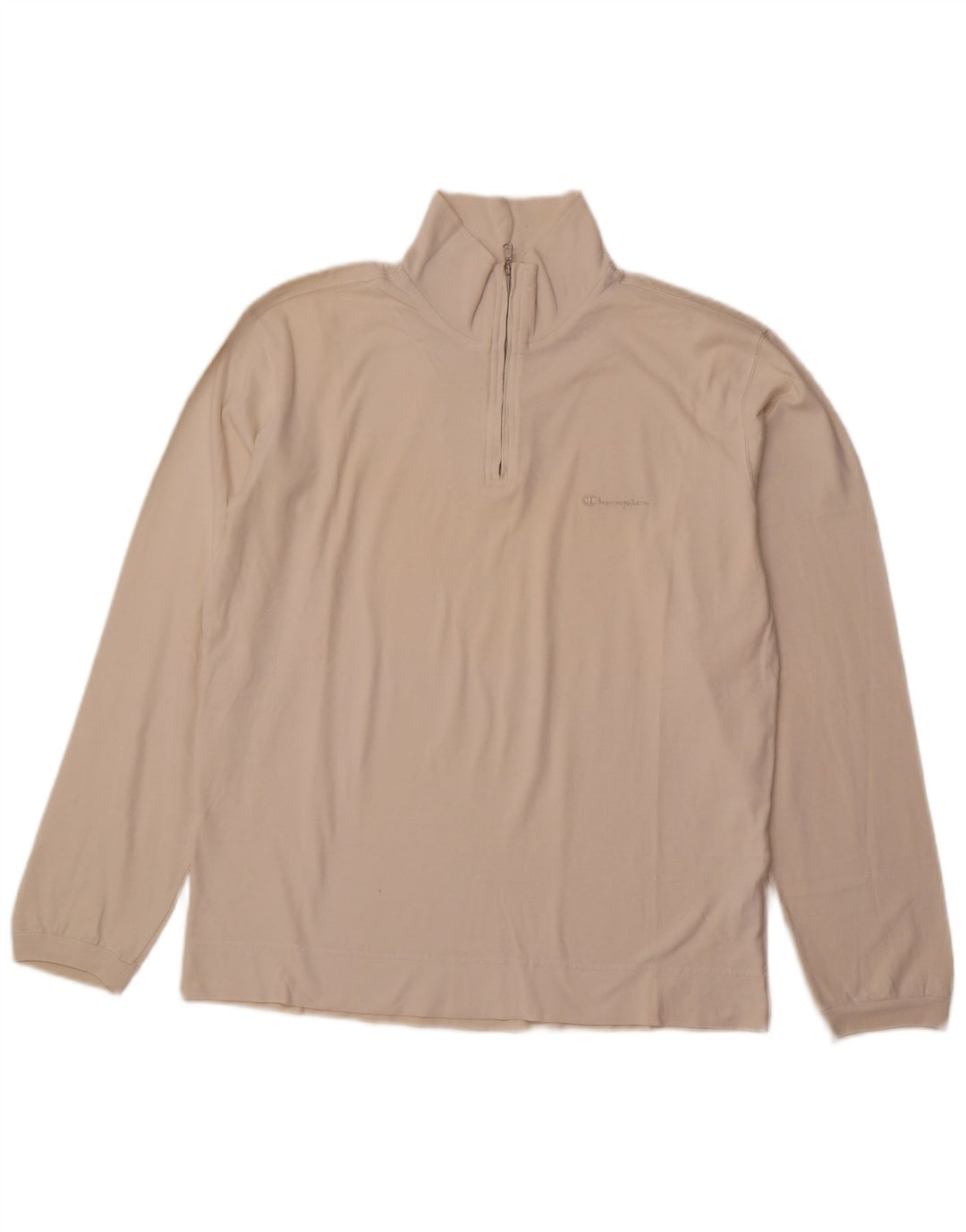 Moletom masculino Champion com zíper e gola XL em algodão branco