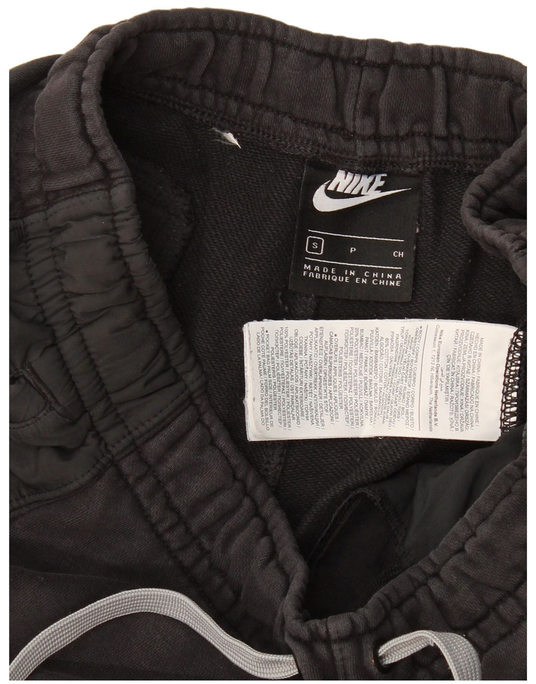 Nike masculino gráfico agasalho calças joggers pequeno algodão preto