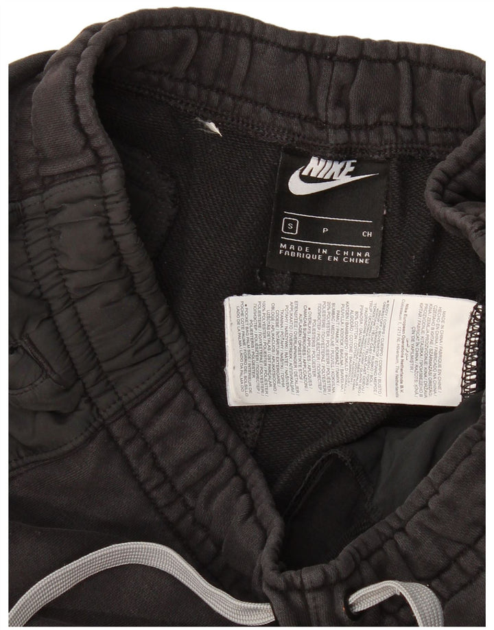Nike masculino gráfico agasalho calças joggers pequeno algodão preto