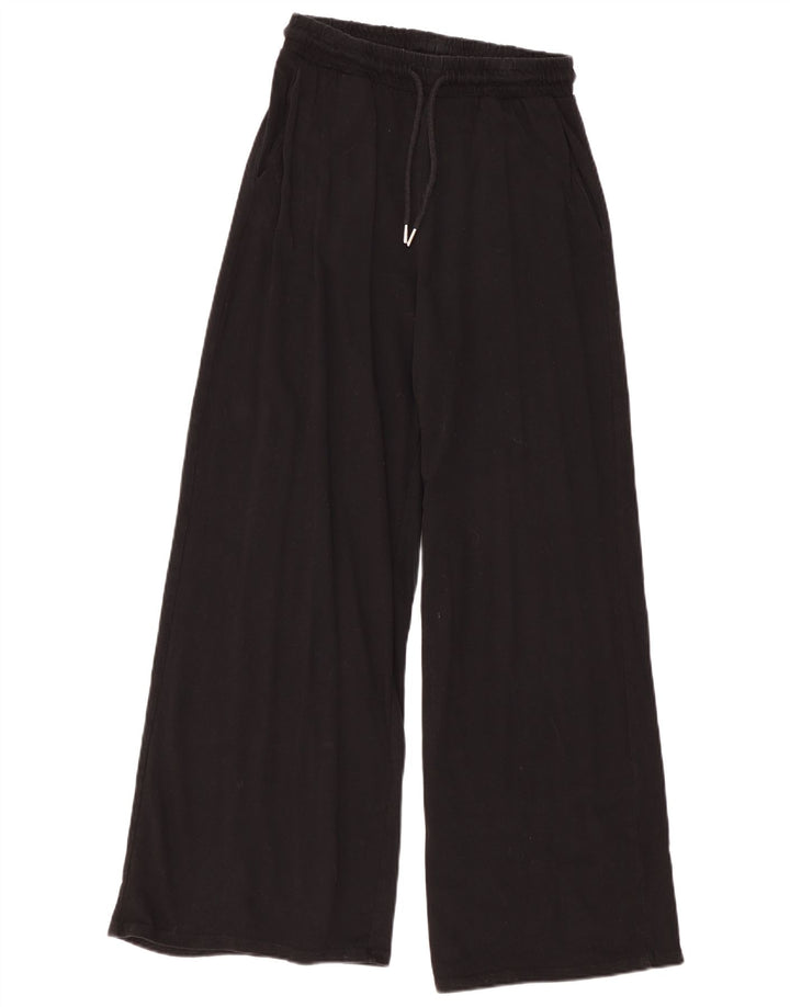 Calça de treino feminina Zara UK 14 algodão preto médio