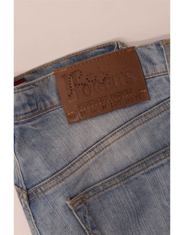 Calça jeans reta masculina Roy Rogers W30 L31 algodão azul