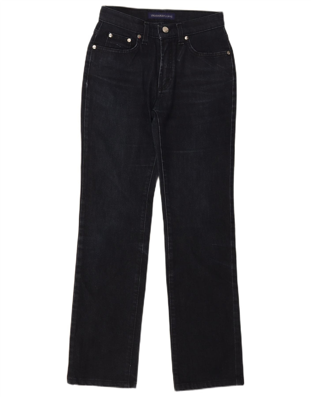 Jeans retos femininos Trussardi W24 L28 azul marinho