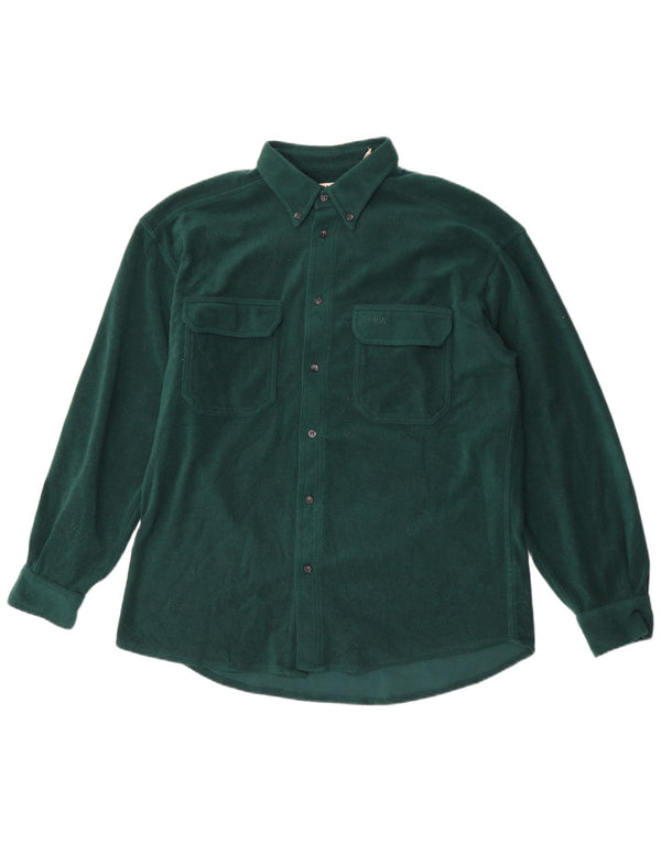 Camisa de lã masculina Fila grande poliéster verde