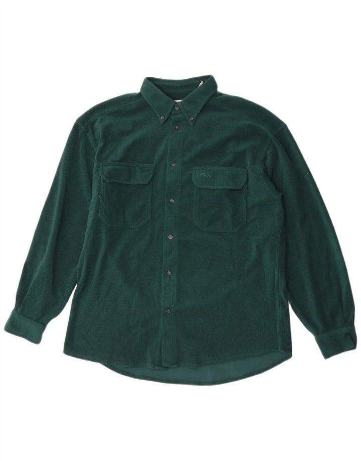 Camisa de lã masculina Fila grande poliéster verde