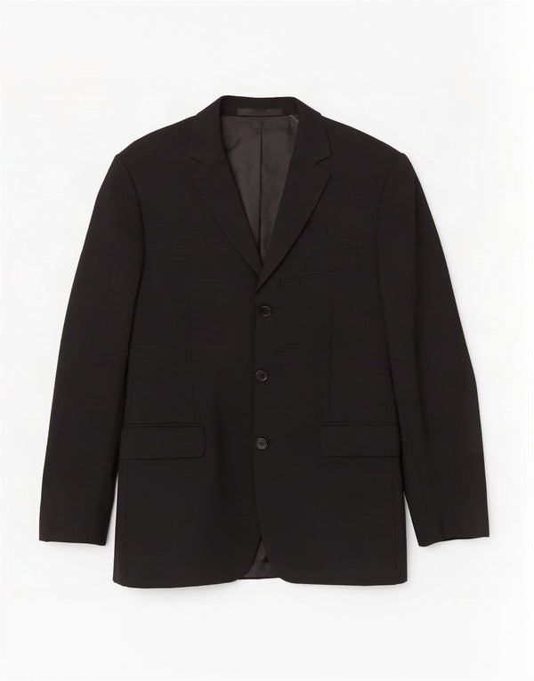 Jaqueta blazer masculina de 3 botões Marks & Spencer Reino Unido 38 lã preta média