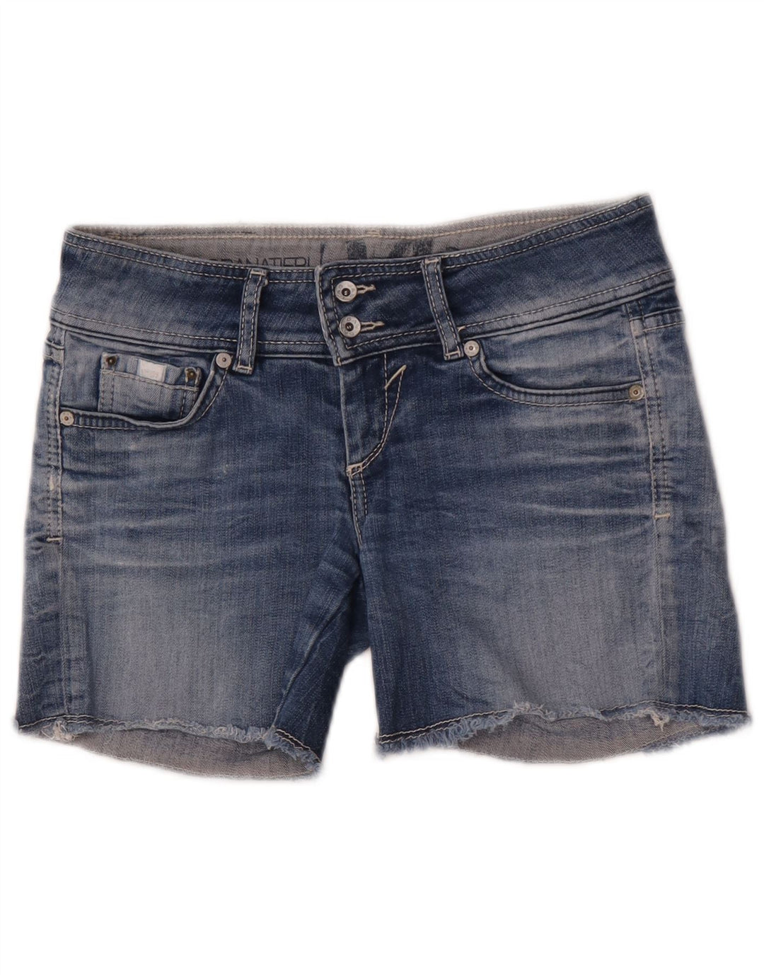 Shorts jeans feminino GUESS W26 pequeno azul algodão