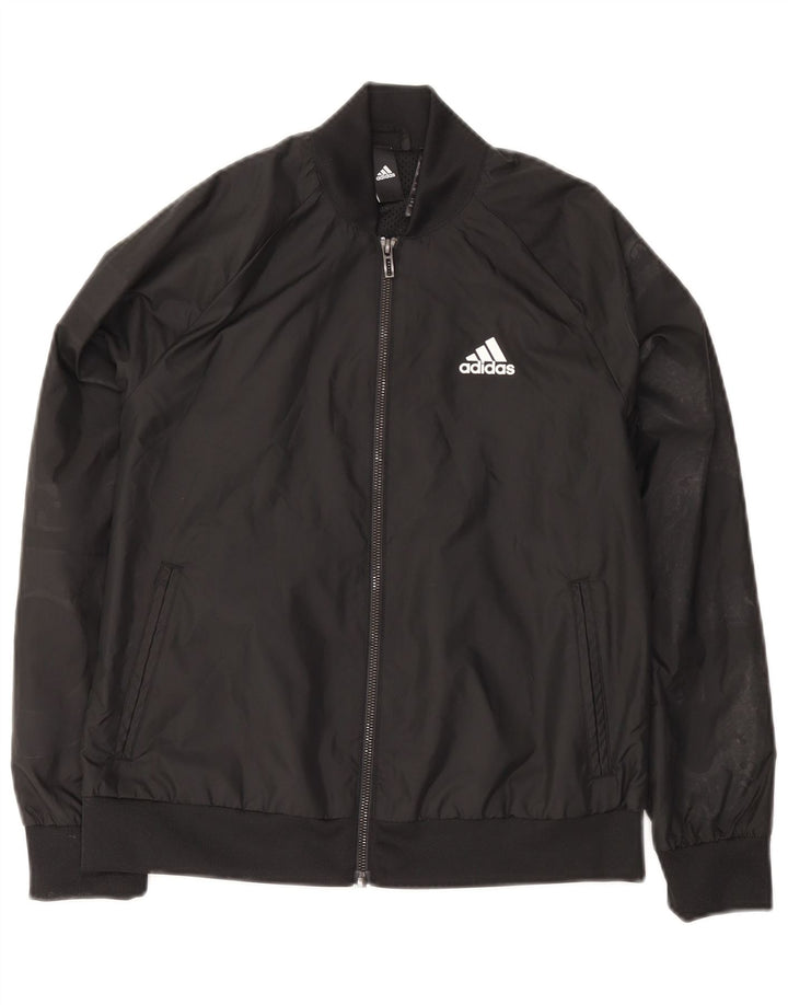 Jaqueta Bomber Adidas Feminina UK 4/6 XS Poliéster Preto