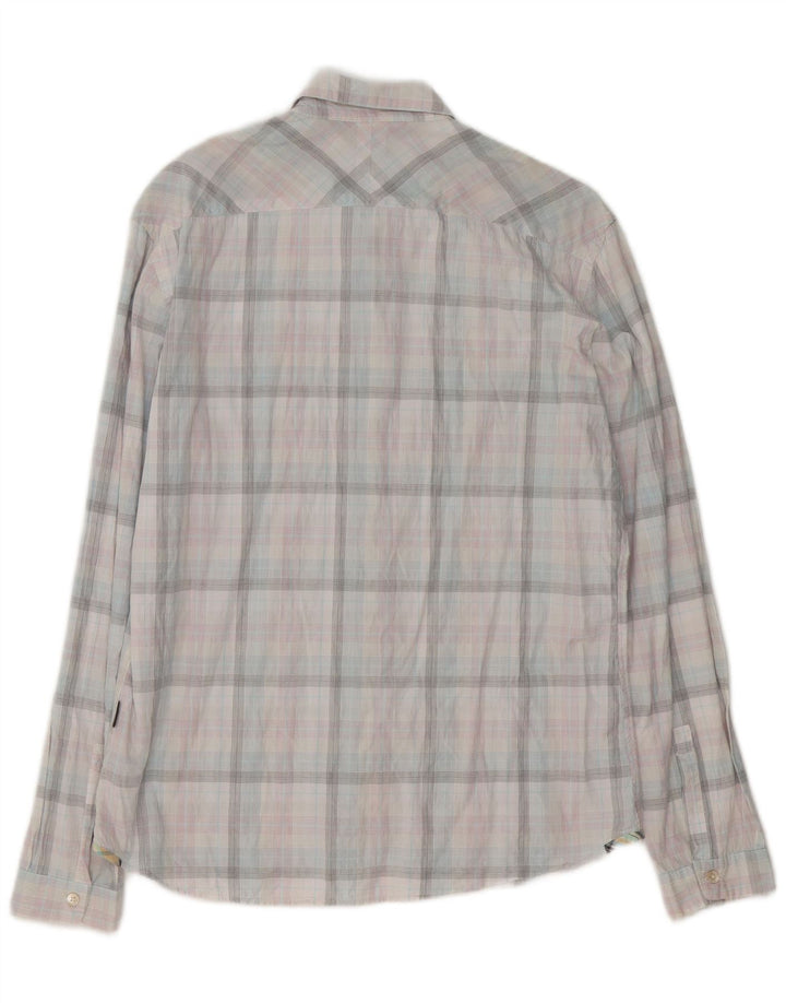 Camisa masculina Paul Smith Classic Fit média de algodão xadrez multicolorido