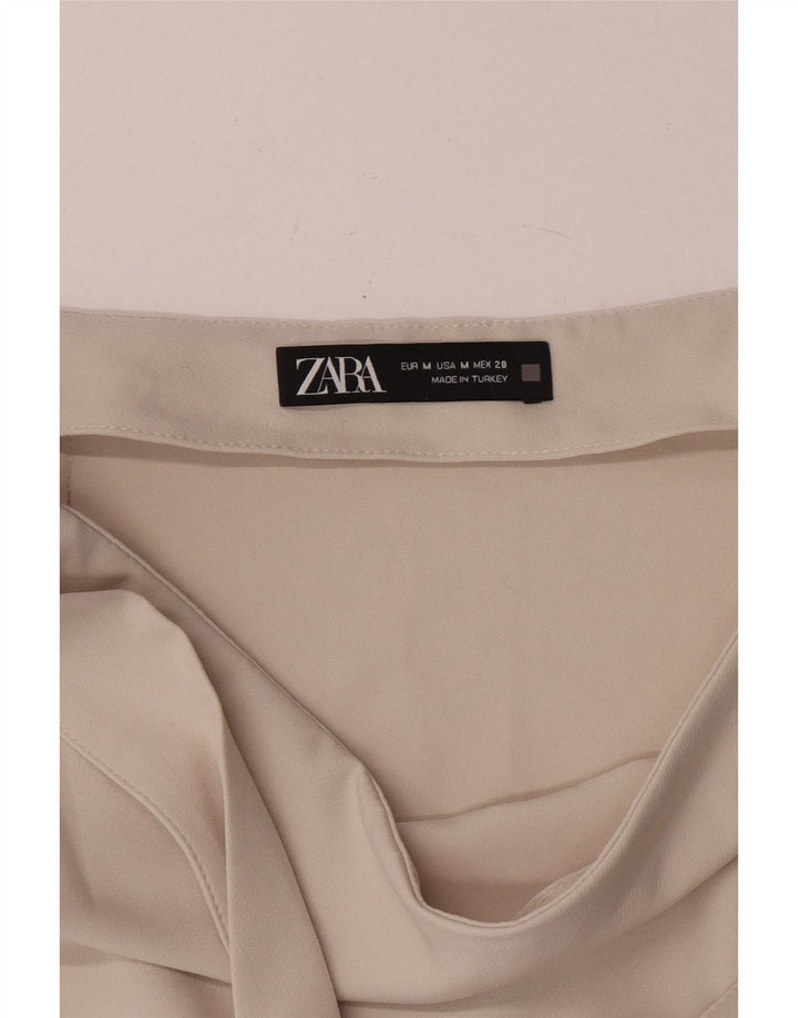 Zara Mini saia skort feminina média W28 off white