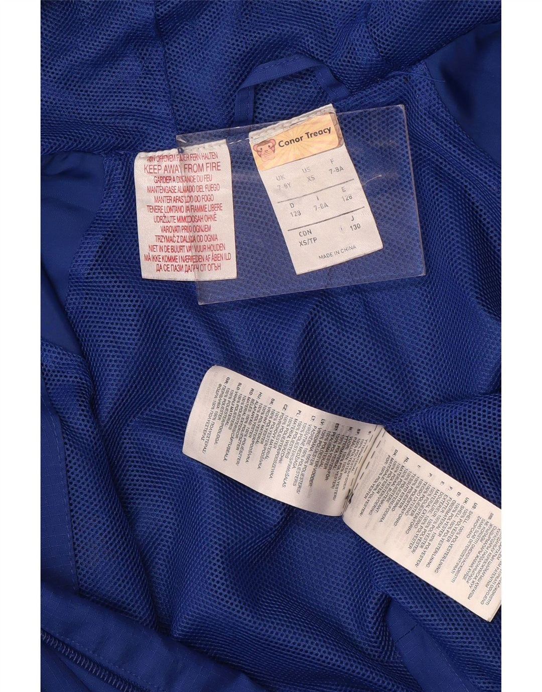 Jaqueta de chuva com capuz Adidas Boys Leinster Rugby 7-8 anos azul poliéster