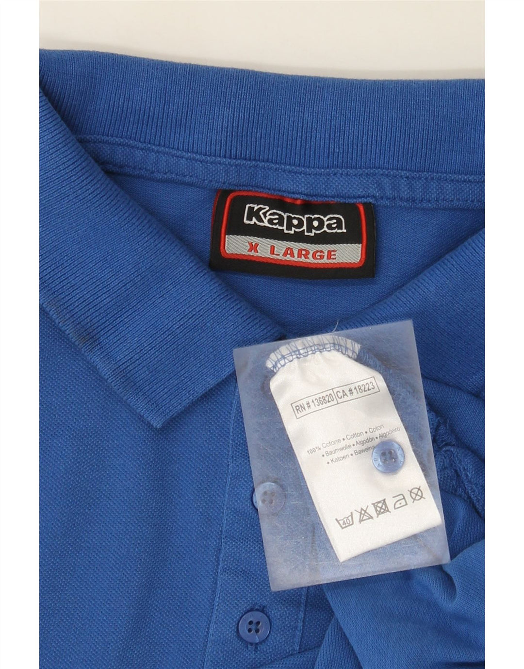 Camisa polo masculina Kappa XL algodão azul