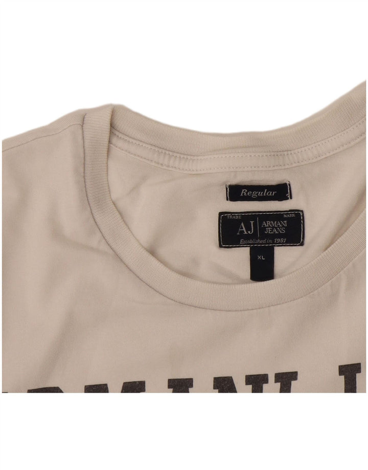 Camiseta masculina Armani Jeans Regular Graphic Top XL Branco