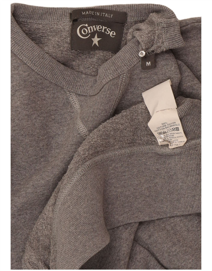 Converse masculino gráfico moletom jumper médio cinza algodão