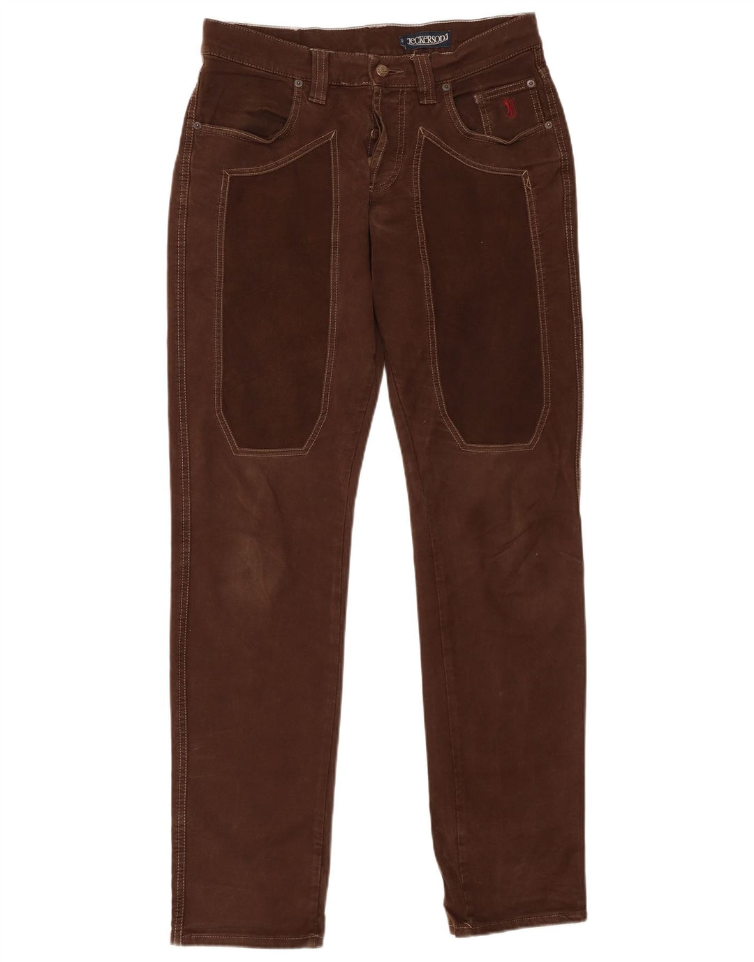 Calça casual justa masculina JECKERSON W32 L34 algodão marrom