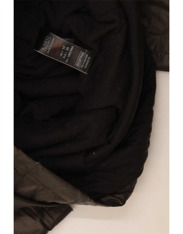 Jaqueta parka feminina com capuz Marks & Spencer Reino Unido 10 pequena poliamida marrom