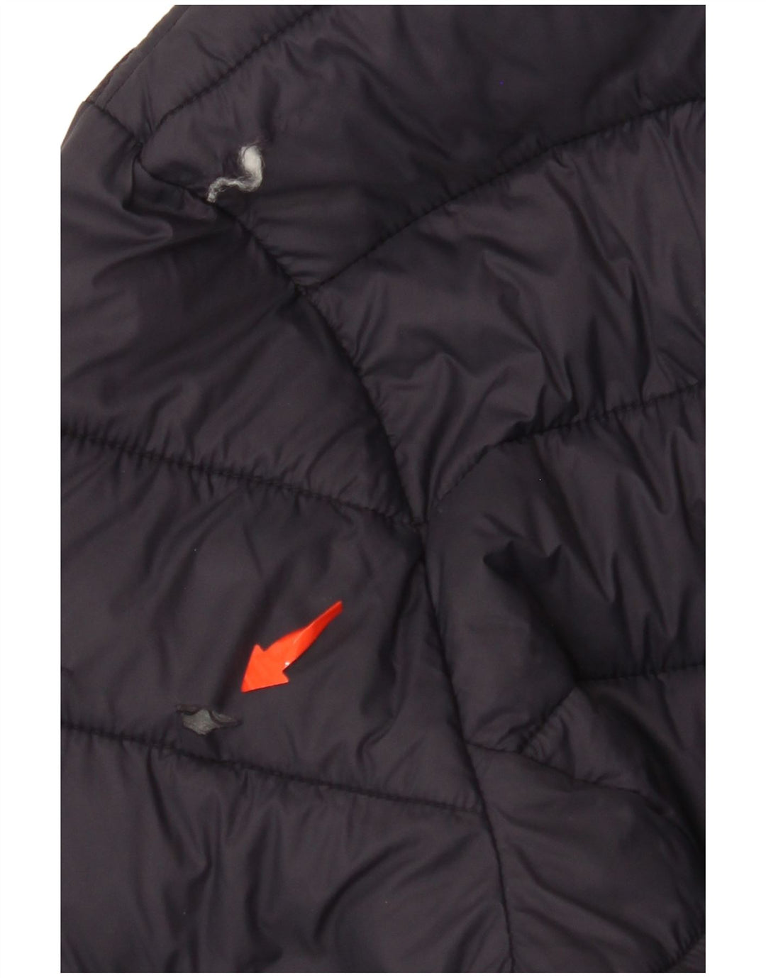 Jaqueta acolchoada feminina CREW CLOTHING Reino Unido 16 grande nylon azul marinho