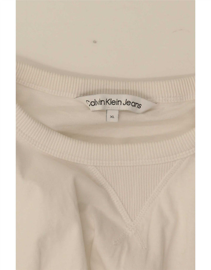 Camiseta masculina Calvin Klein Jeans Top XL Branco