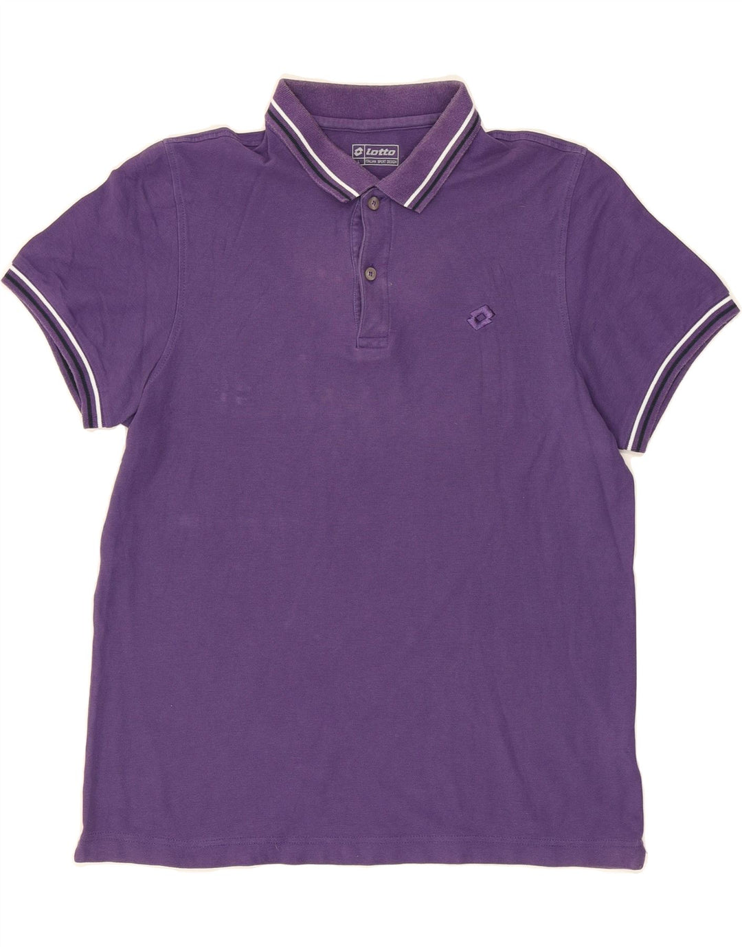 LOTTO Mens Polo Shirt Large Purple Cotton Vintage Lotto and Second-Hand Lotto from Messina Hembry 