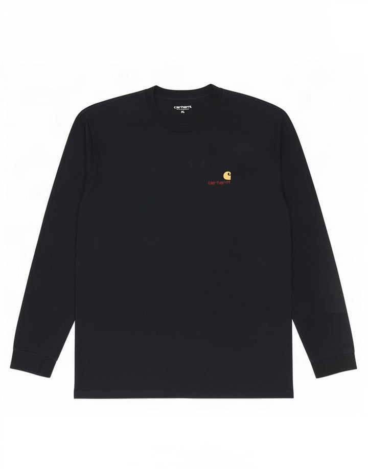 Carhartt Mens Top Manga Longa XL Azul Marinho Algodão