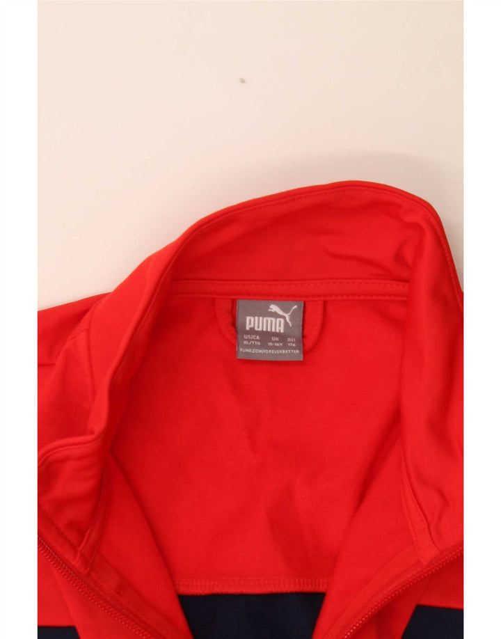 Jaqueta Puma Meninos Treino Top 15-16 Anos Vermelho Colorblock