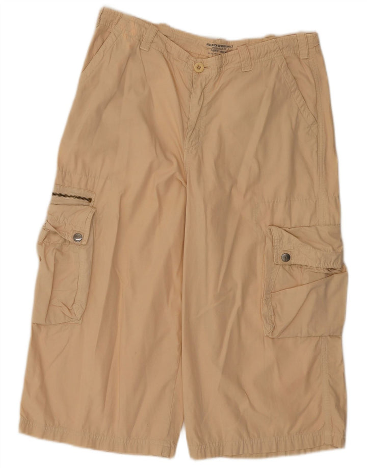 Bermuda cargo feminina Woolrich 2XL W36 algodão bege