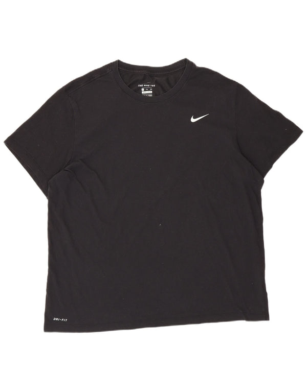 Camiseta masculina NIKE Dri Fit Top 2XL de algodão preto