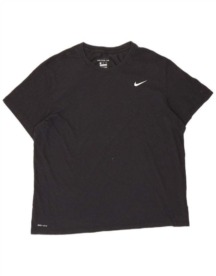 Camiseta masculina NIKE Dri Fit Top 2XL de algodão preto
