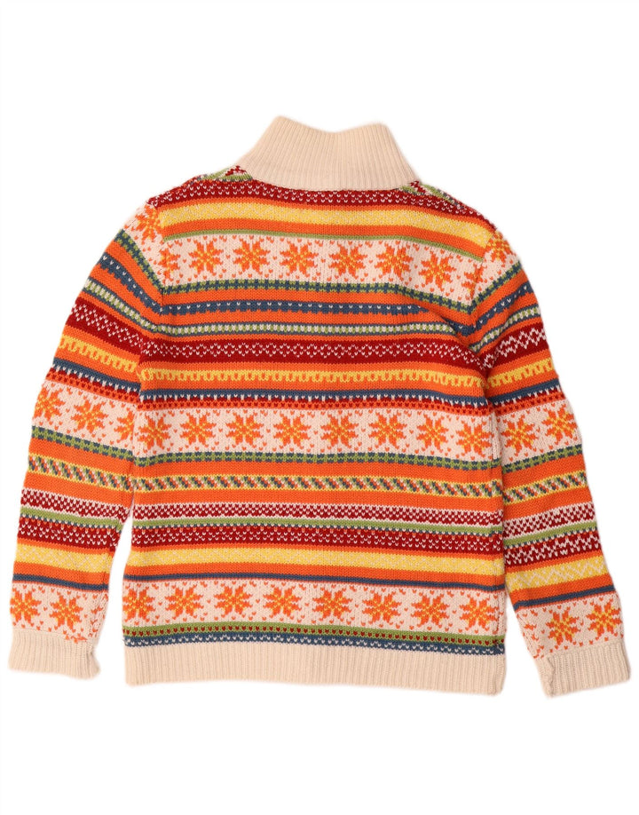 Suéter cardigã feminino TCM UK 14/16 grande multicolorido Fair Isle