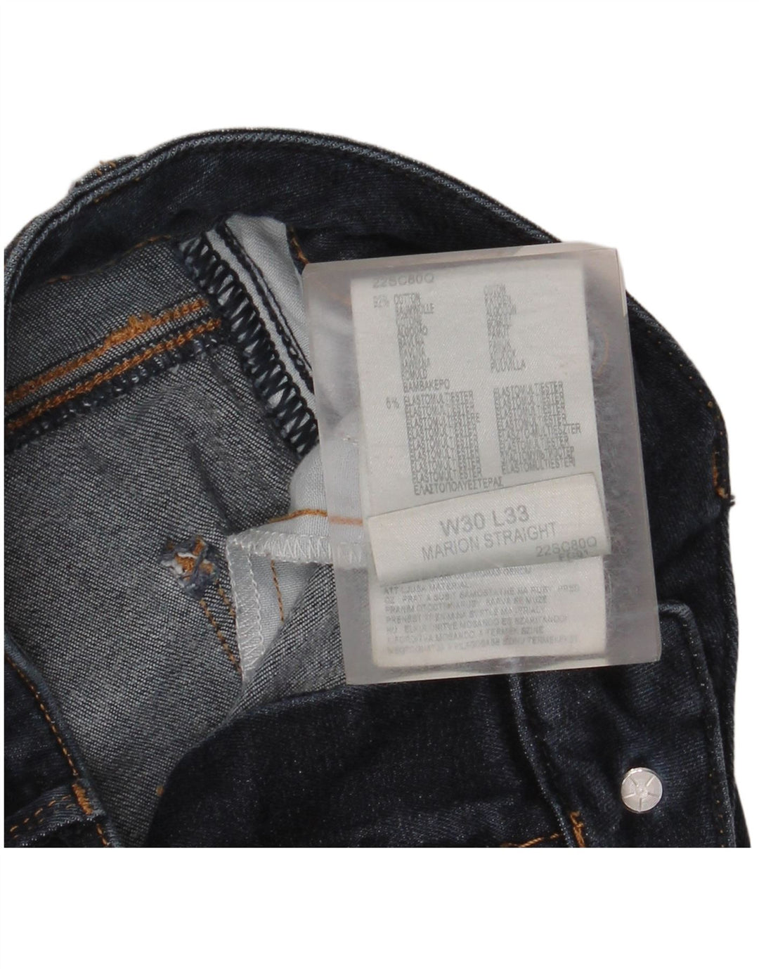 LEE Womens Marion Straight Jeans W30 L33 Azul Algodão