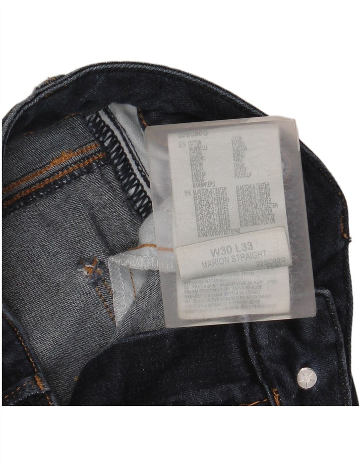 LEE Womens Marion Straight Jeans W30 L33 Azul Algodão