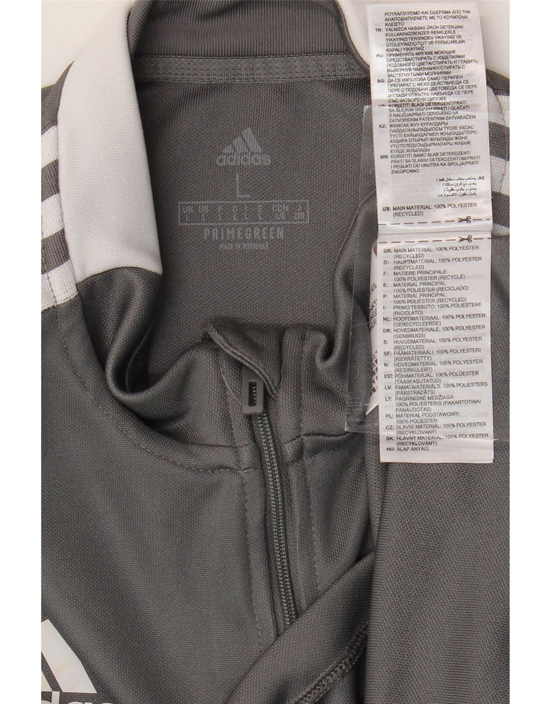 ADIDAS Mens Aeroready Graphic Pullover Treino Top Grande Cinza