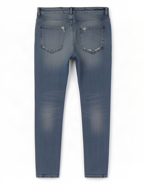 Calça jeans skinny masculina Zara EU 44 grande W34 L28 azul