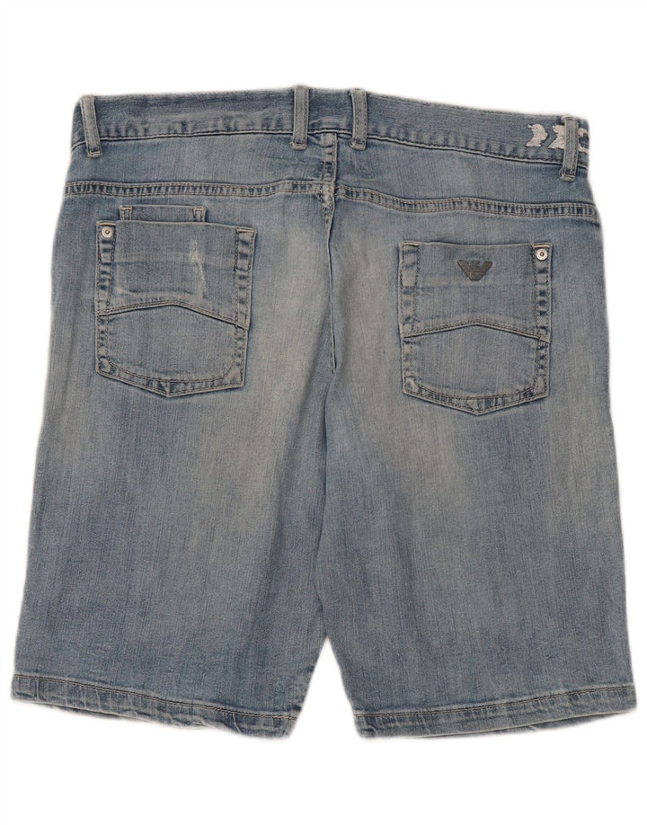 Shorts jeans para meninos Armani 15-16 anos W34 algodão azul