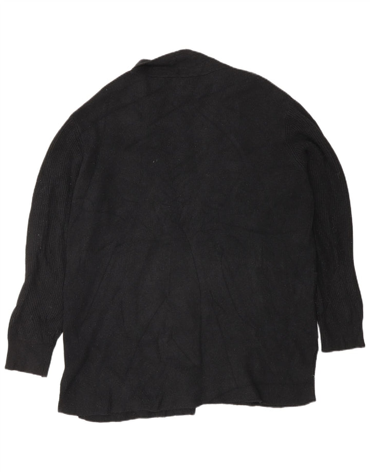 Suéter cardigã aberto grande Marks & Spencer Reino Unido 18 XL preto