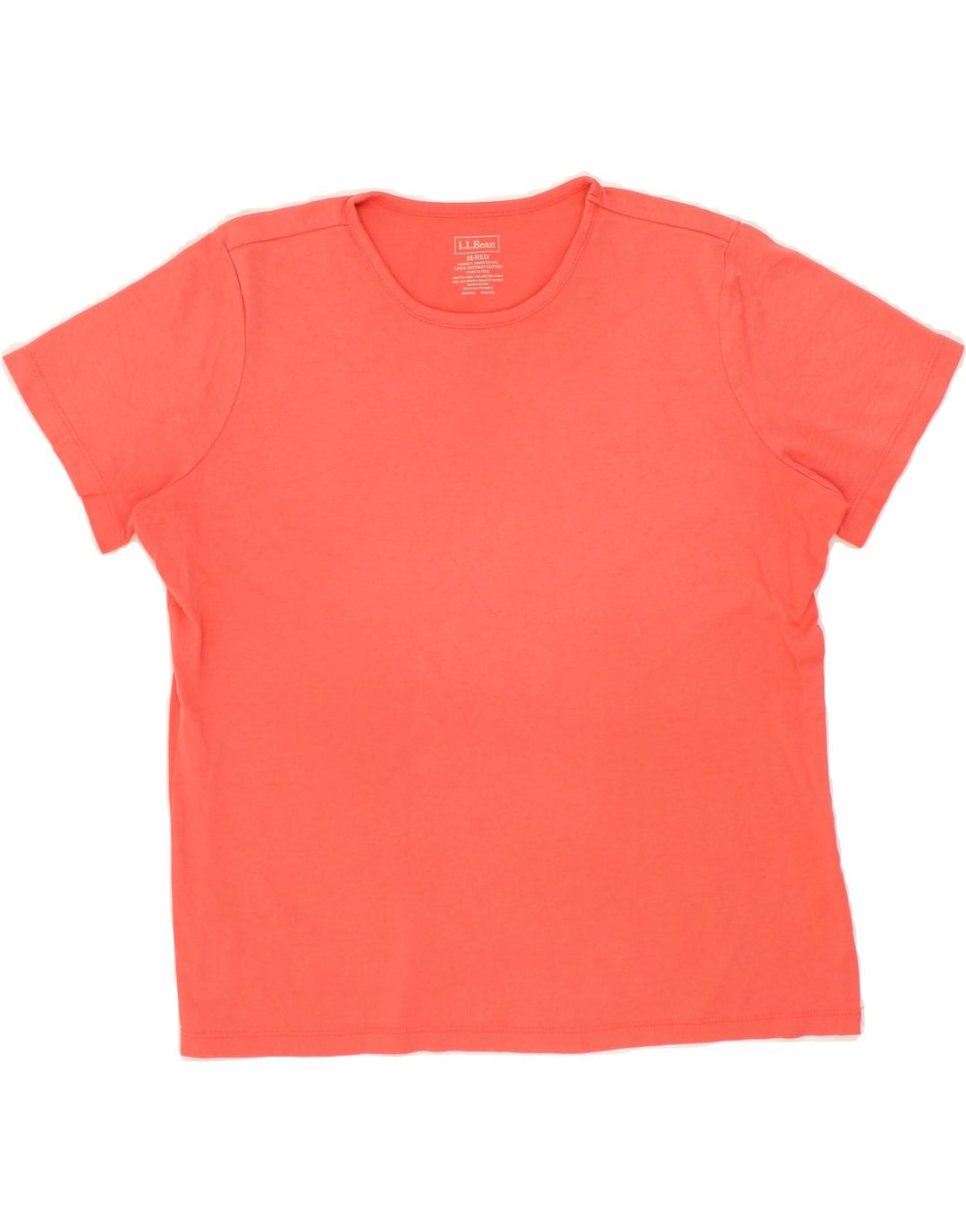 L.L.BEAN Womens T-Shirt Top UK 14 Medium Pink Cotton Vintage L.L.Bean and Second-Hand L.L.Bean from Messina Hembry 