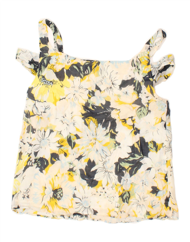MAX & CO. Womens Crop Top UK 12 Medium Multicoloured Floral Vintage Max & Co. and Second-Hand Max & Co. from Messina Hembry 