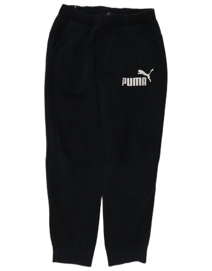Calça de treino masculina Puma Graphic Joggers médio preto algodão