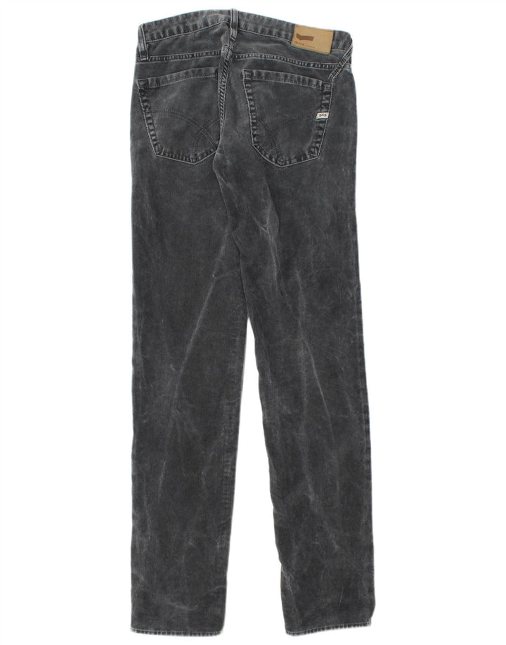 Calça masculina slim de veludo cotelê Gas W30 L34 cinza