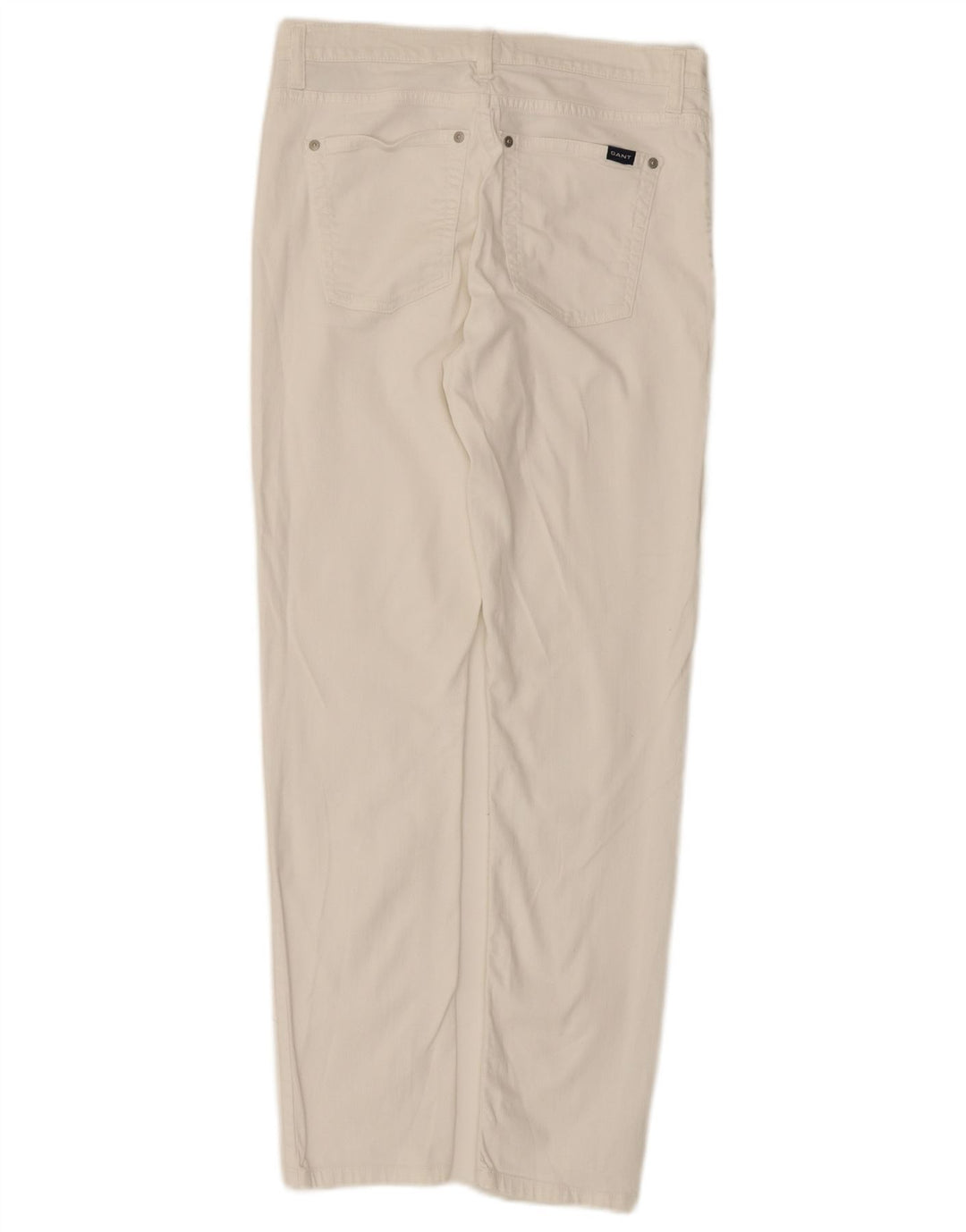 Calça feminina reta casual GANT W30 L29 algodão branco
