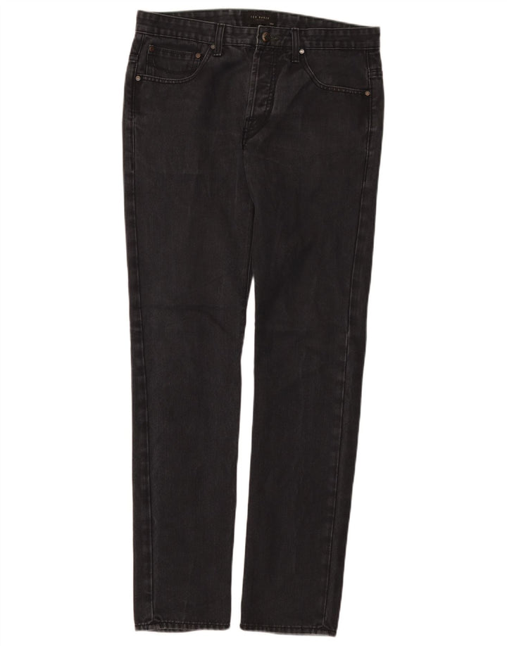 Jeans slim feminino Ted Baker W30 L31 algodão preto