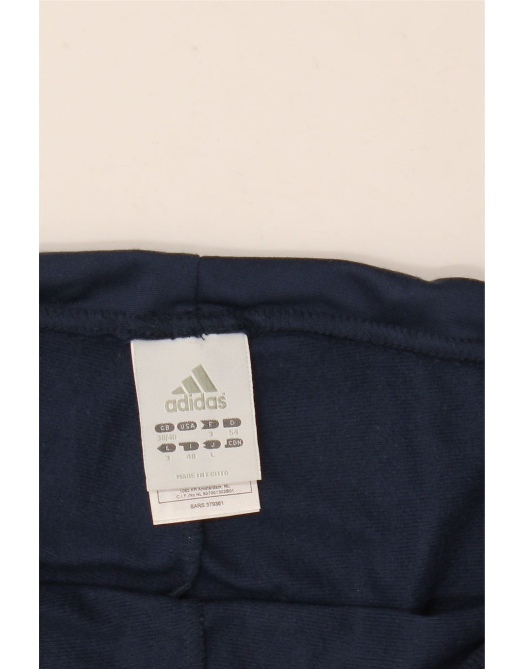 Calça de treino masculina Adidas grande poliéster azul marinho