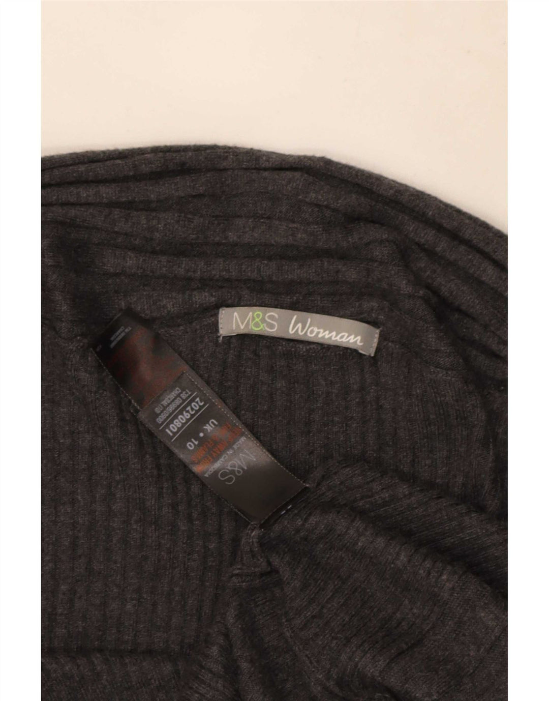 Suéter cardigã assimétrico feminino Marks & Spencer Reino Unido 10 pequeno cinza