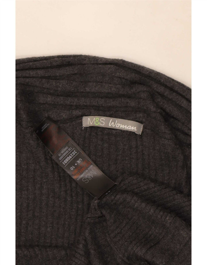 Suéter cardigã assimétrico feminino Marks & Spencer Reino Unido 10 pequeno cinza